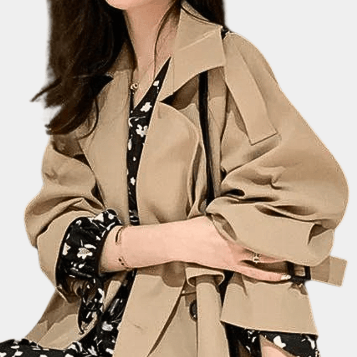 Drune | Trenchcoat - Verstellbarer Gurtel - Zeitloses Design - Leichte Schicht