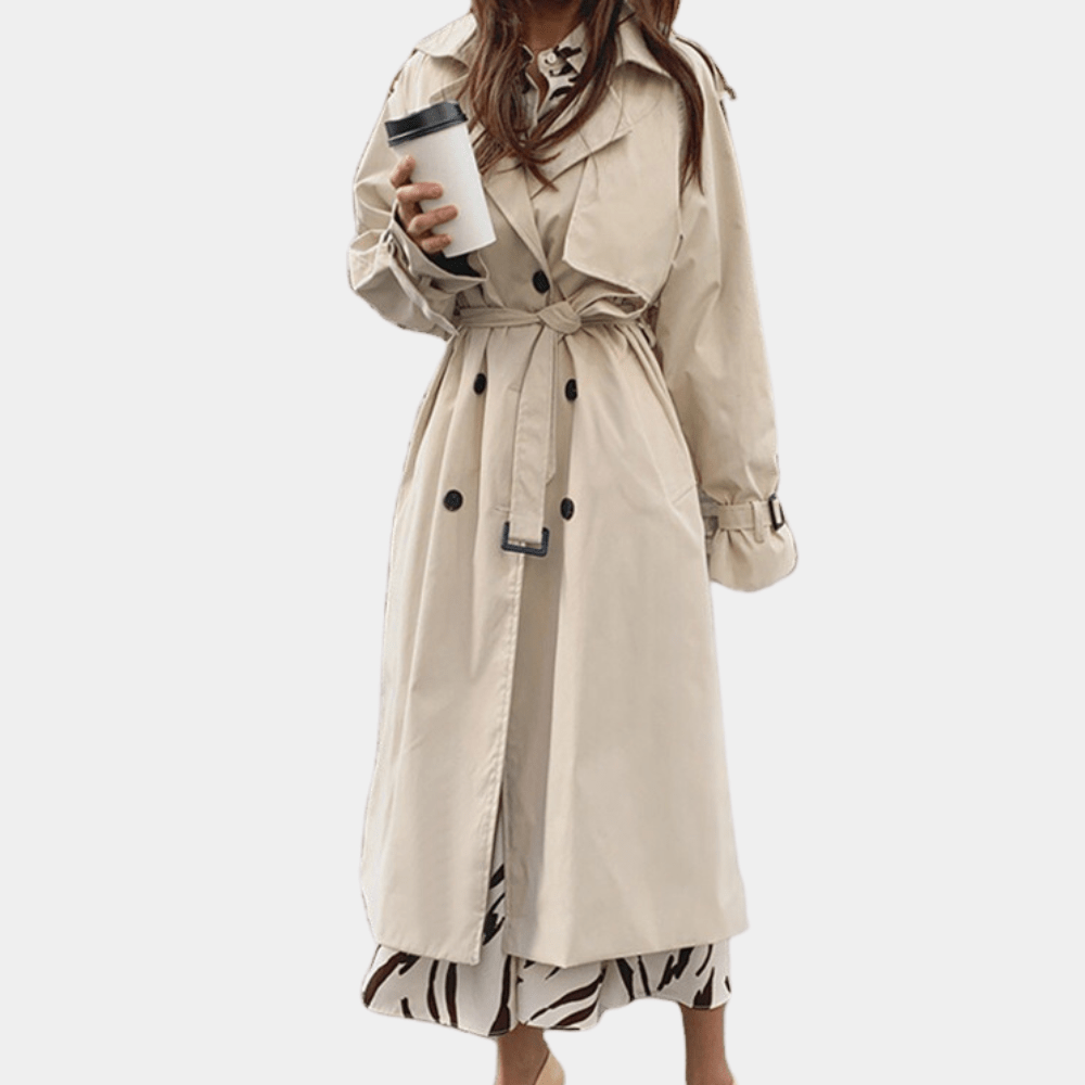 Drune | Trenchcoat - Verstellbarer Gurtel - Zeitloses Design - Leichte Schicht