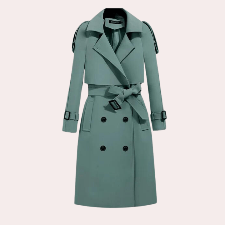 Drune | Doppelreihiger Trenchcoat - Taillierter Gürtel - Klassisches Design - Premium-Oberbekleidung