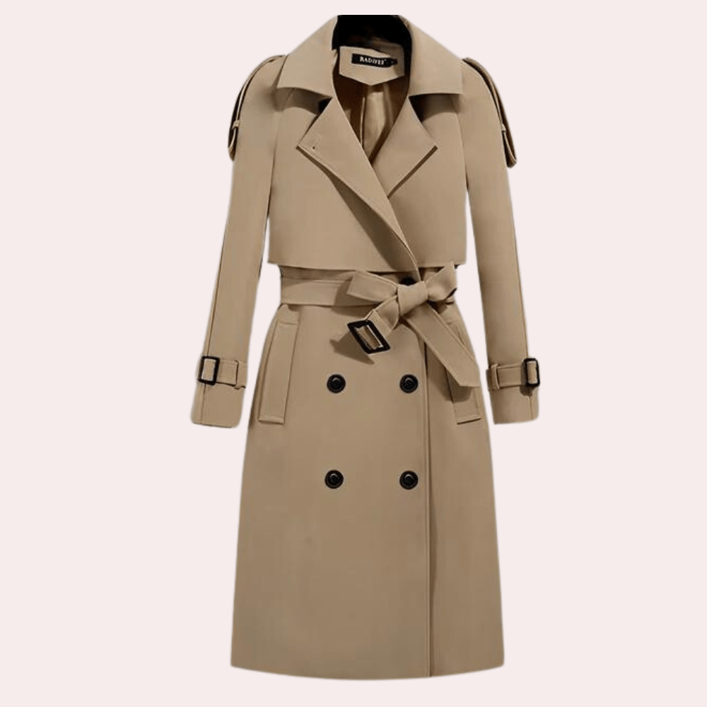 Drune | Doppelreihiger Trenchcoat - Taillierter Gürtel - Klassisches Design - Premium-Oberbekleidung