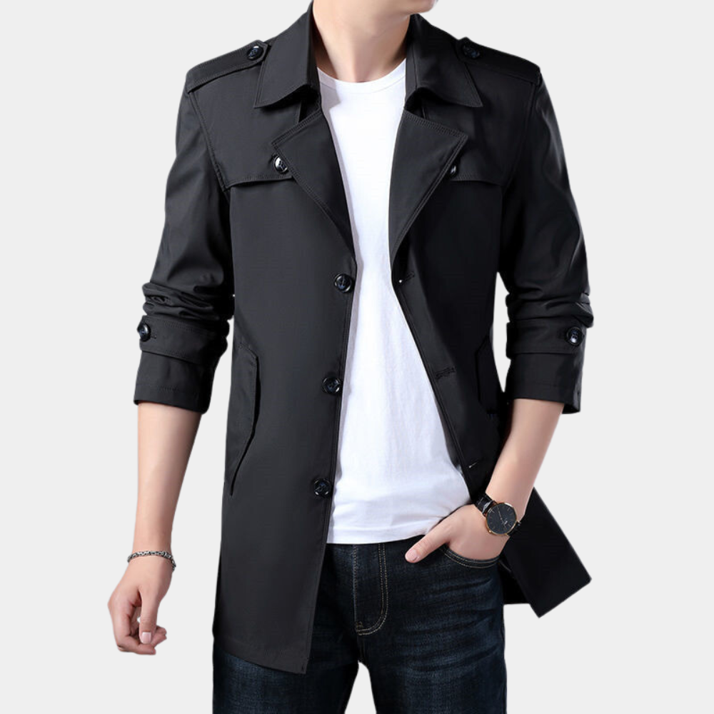 Drune | Eleganter Warmer Trenchcoat Für Männer Mit Stil