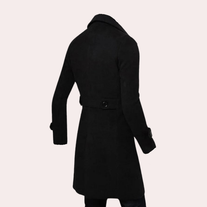 Drune | Herren Trenchcoat mit Doppelter Knopfleiste