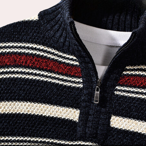 Drune | Retro Gestreifter Herren Kapuzenpullover