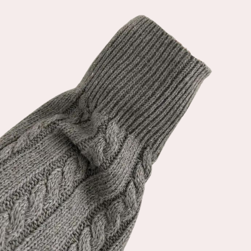 Drune | Kabelstrick Halbe-Zip Pullover