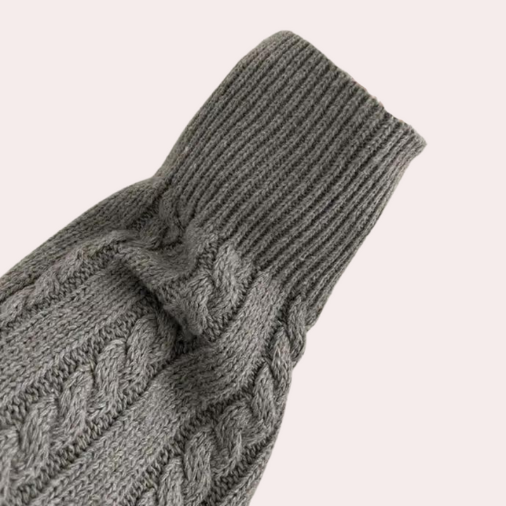 Drune | Kabelstrick Halbe-Zip Pullover