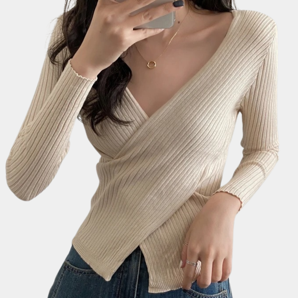 Drune | Trendy Chic Damenpullover Wein