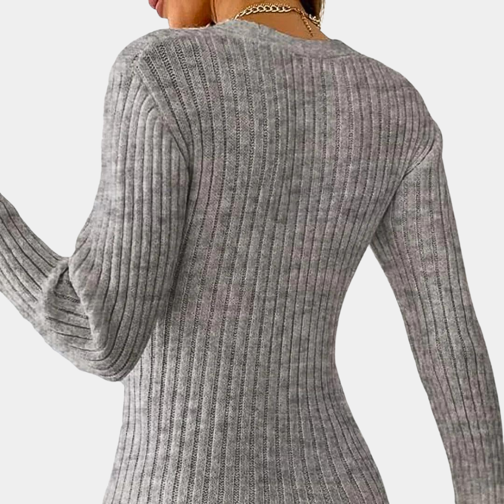 Drune | Pullover - Damen Schicker Gestrickter Wickel-Pullover