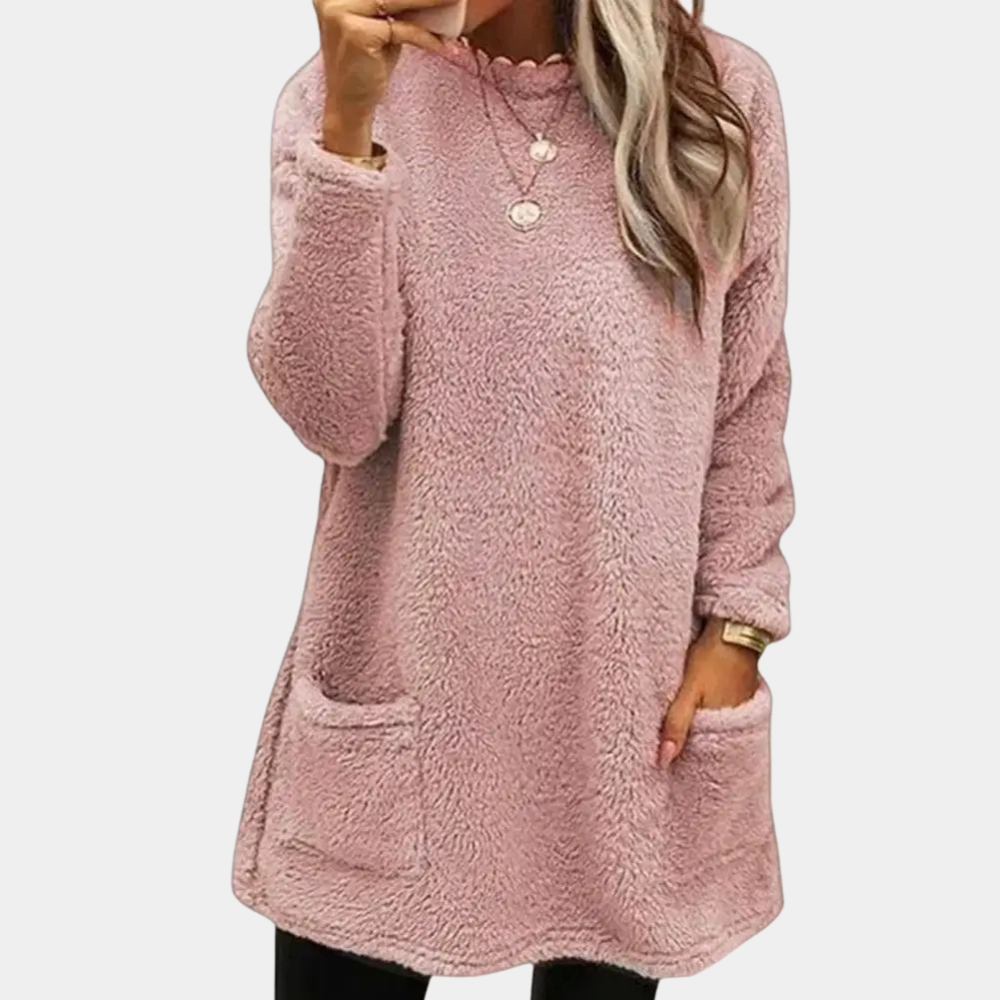 Drune | Teddy Tunika mit Taschen Polyester Weich und Warm