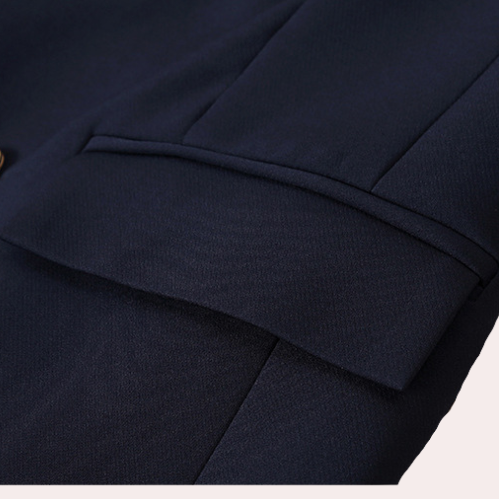 Drune | Blazer mit Doppelknopfverschluss Strukturiert Passform Zeitloses Design