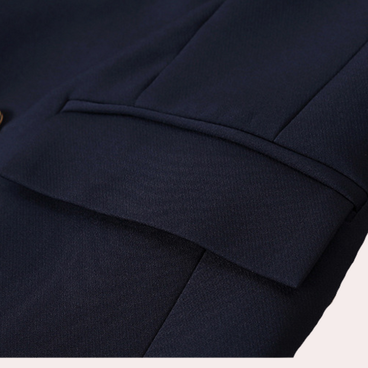 Drune | Blazer mit Doppelknopfverschluss Strukturiert Passform Zeitloses Design