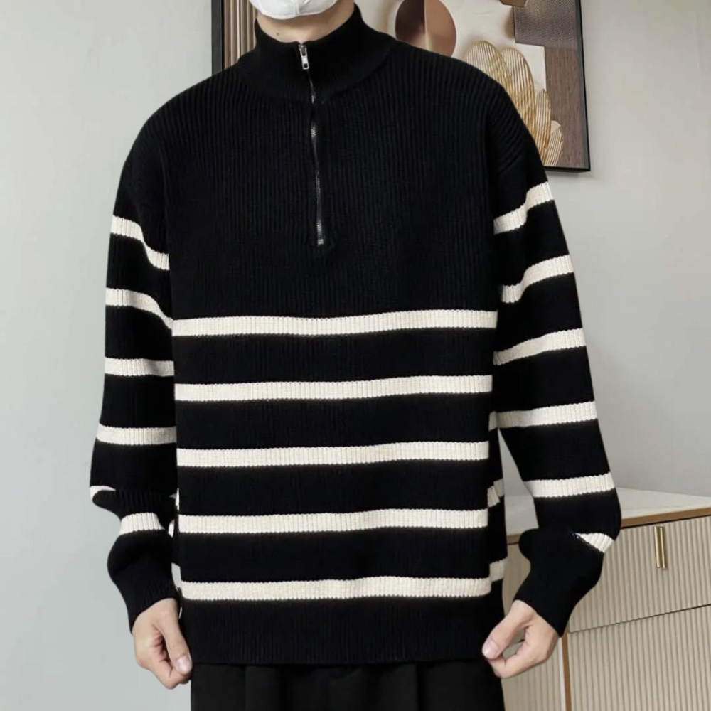 Drune | Stylischer, Bequemer Herren Kapuzenpullover mit Reißverschluss