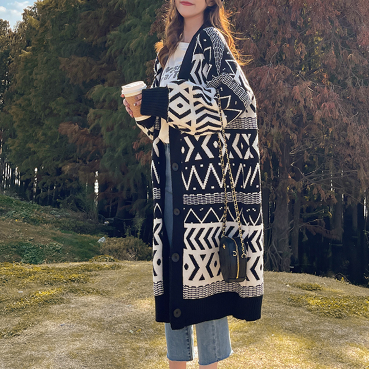 Drune | Geometrischer Mantel Herbstliche zeitlose Eleganz für Frauen