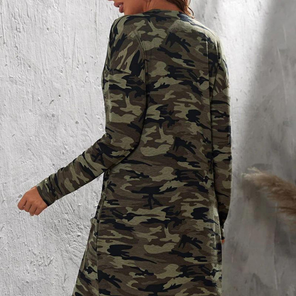 Drune | Urban Camouflagejacke mit Taschen für Frauen, perfekt für die Herbstsaison