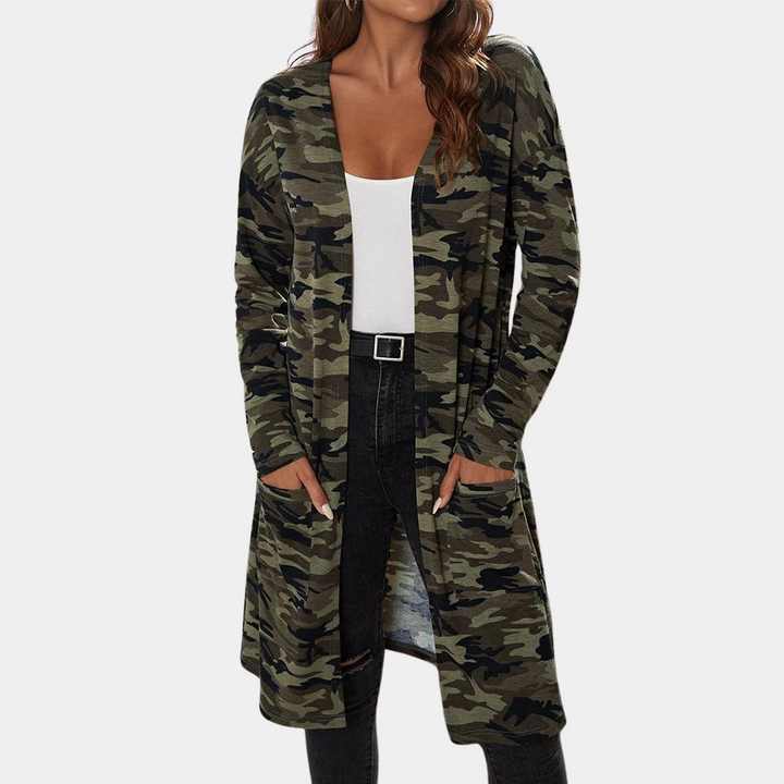 Drune | Urban Camouflagejacke mit Taschen für Frauen, perfekt für die Herbstsaison