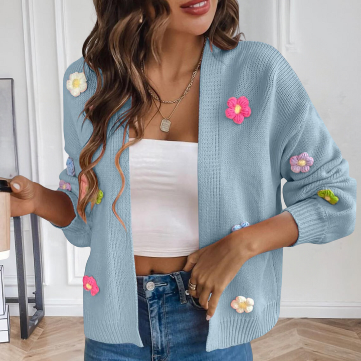 Drune | Damenjacke mit 3D Blumen – Maribel
