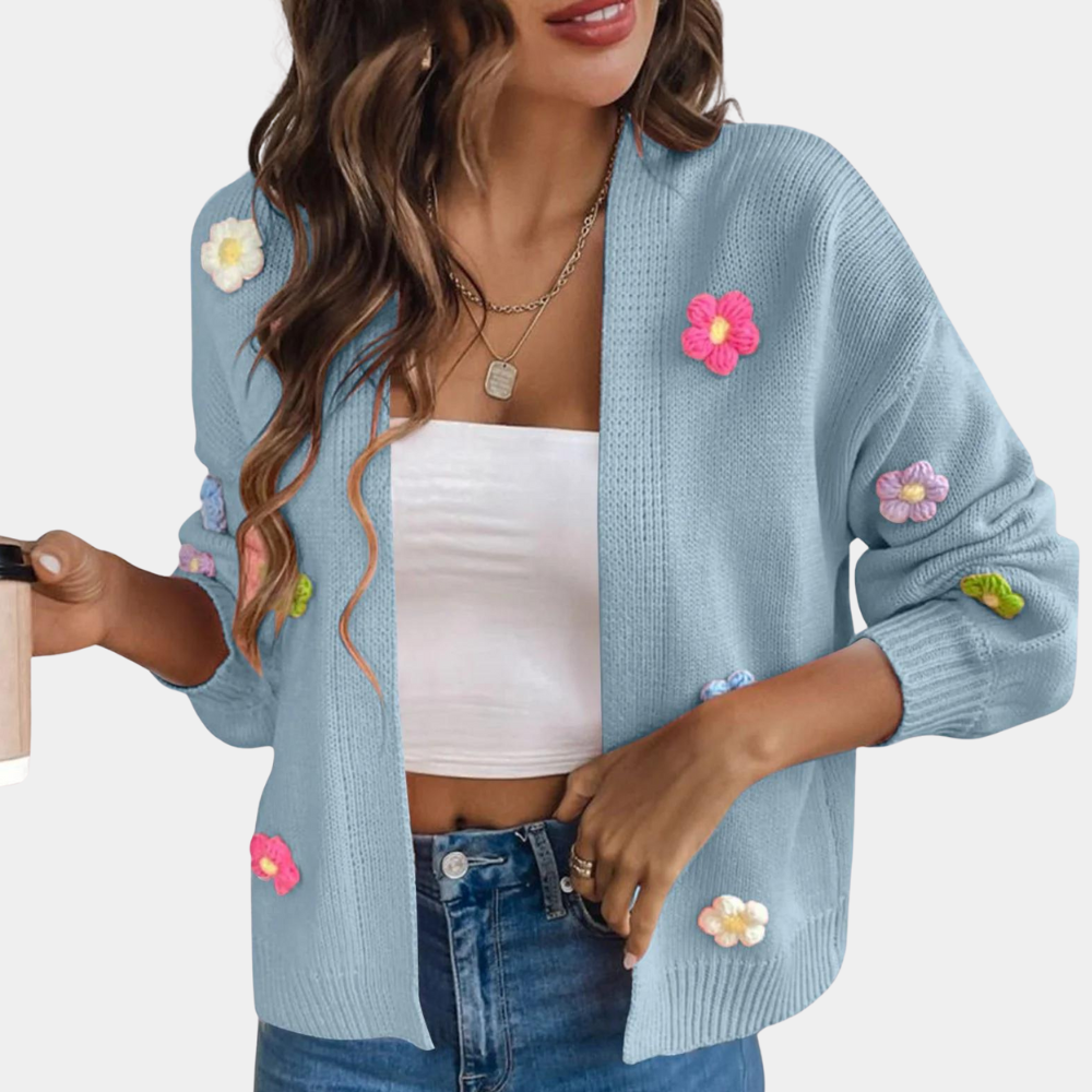 Drune | Damenjacke mit 3D Blumen – Maribel