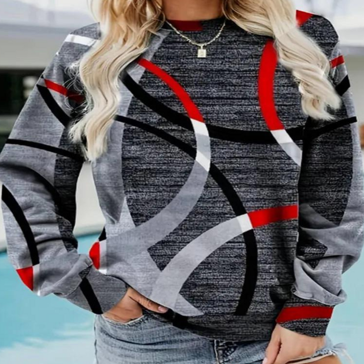 Drune | Sweatshirt - Chevron-Muster - Lockere Passform - Weich und Bequem