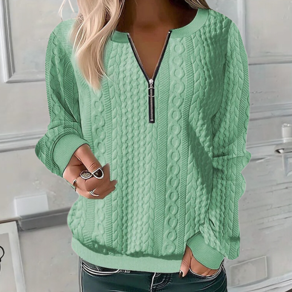 Drune | Weicher Casual-Pullover Mit Textur Für Damen