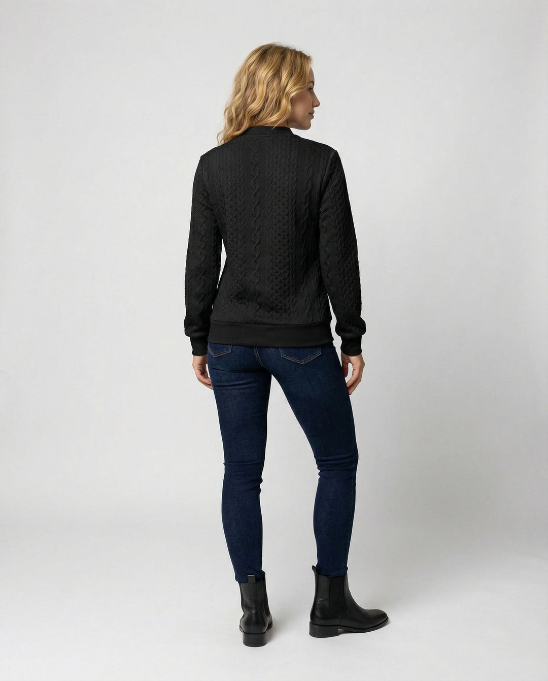 Strukturstrick Casual Pullover Damen | Drune