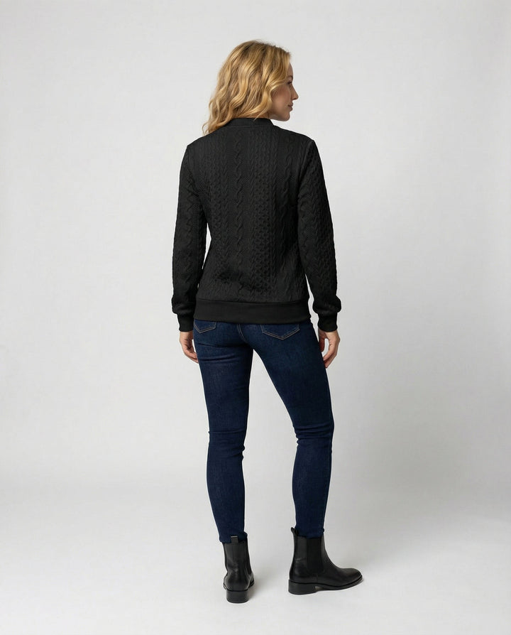 Strukturstrick Casual Pullover Damen | Drune
