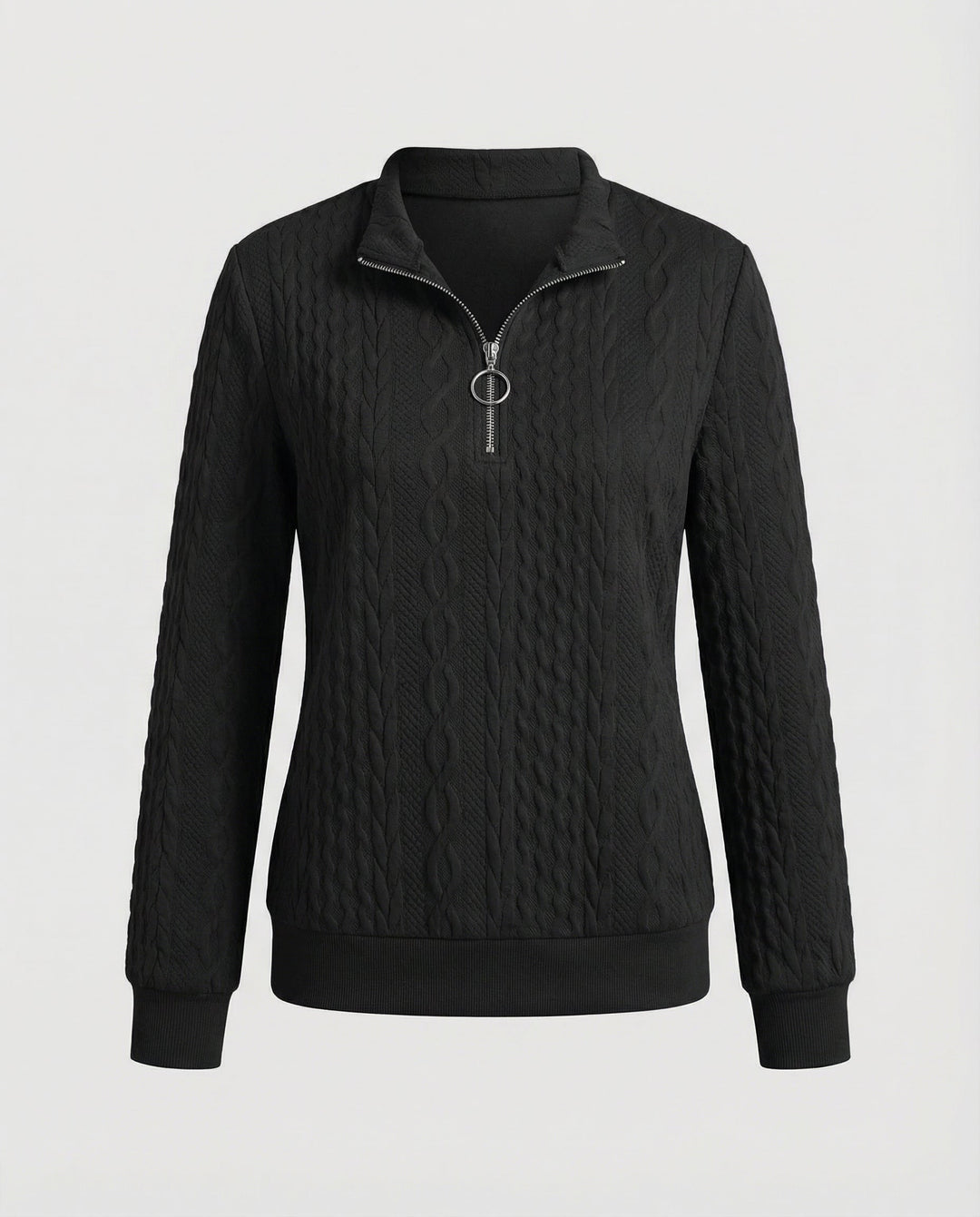 Strukturstrick Casual Pullover Damen | Drune