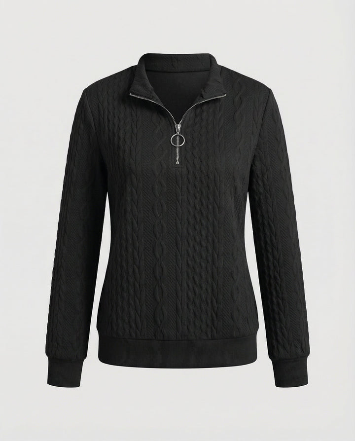 Strukturstrick Casual Pullover Damen | Drune