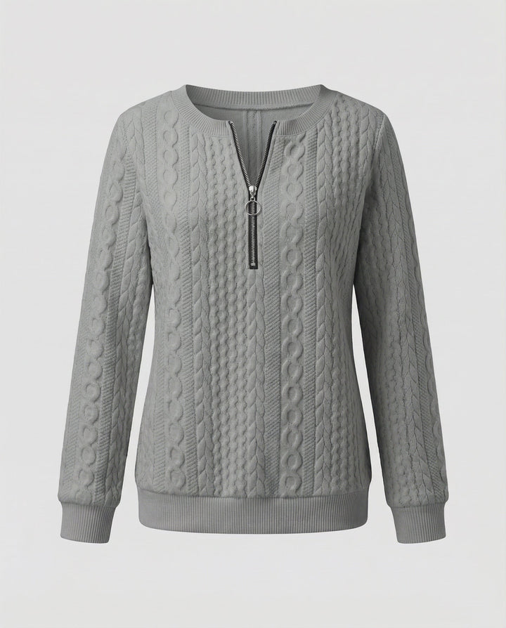 Strukturstrick Casual Pullover Damen | Drune