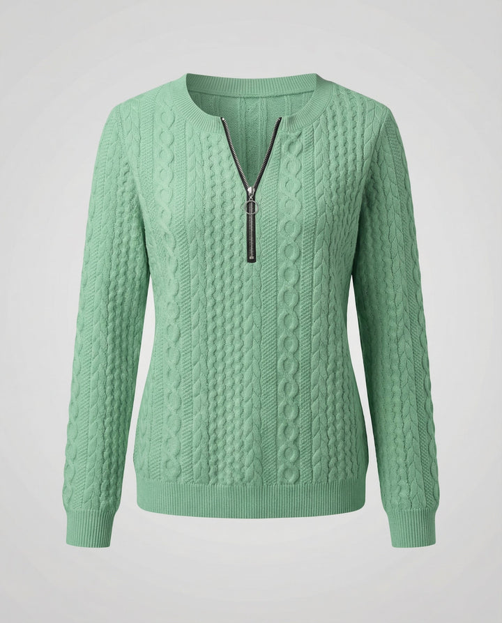 Strukturstrick Casual Pullover Damen | Drune