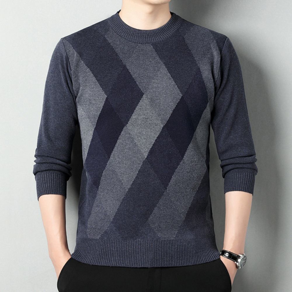 Drune | Geometrischer Herrenpullover