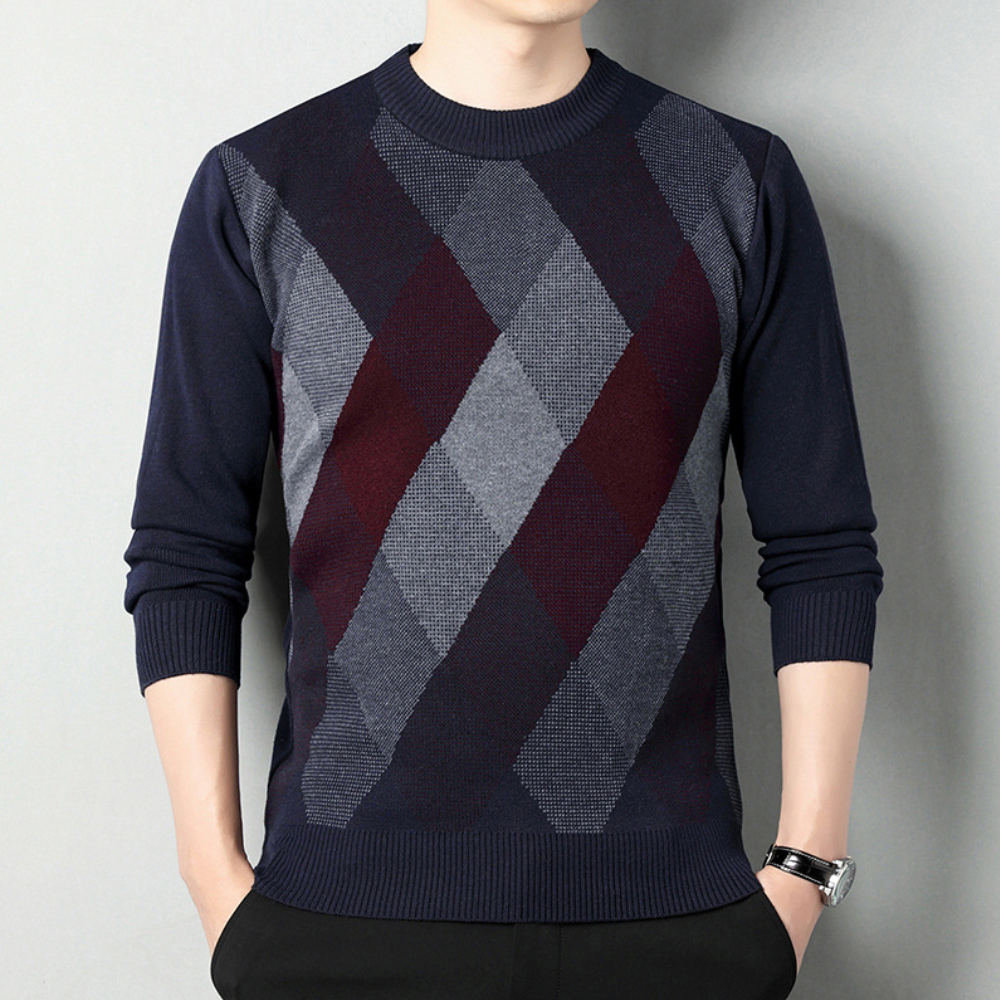 Drune | Geometrischer Herrenpullover