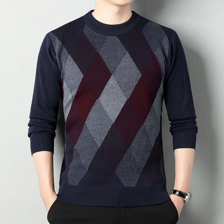 Drune | Geometrischer Herrenpullover