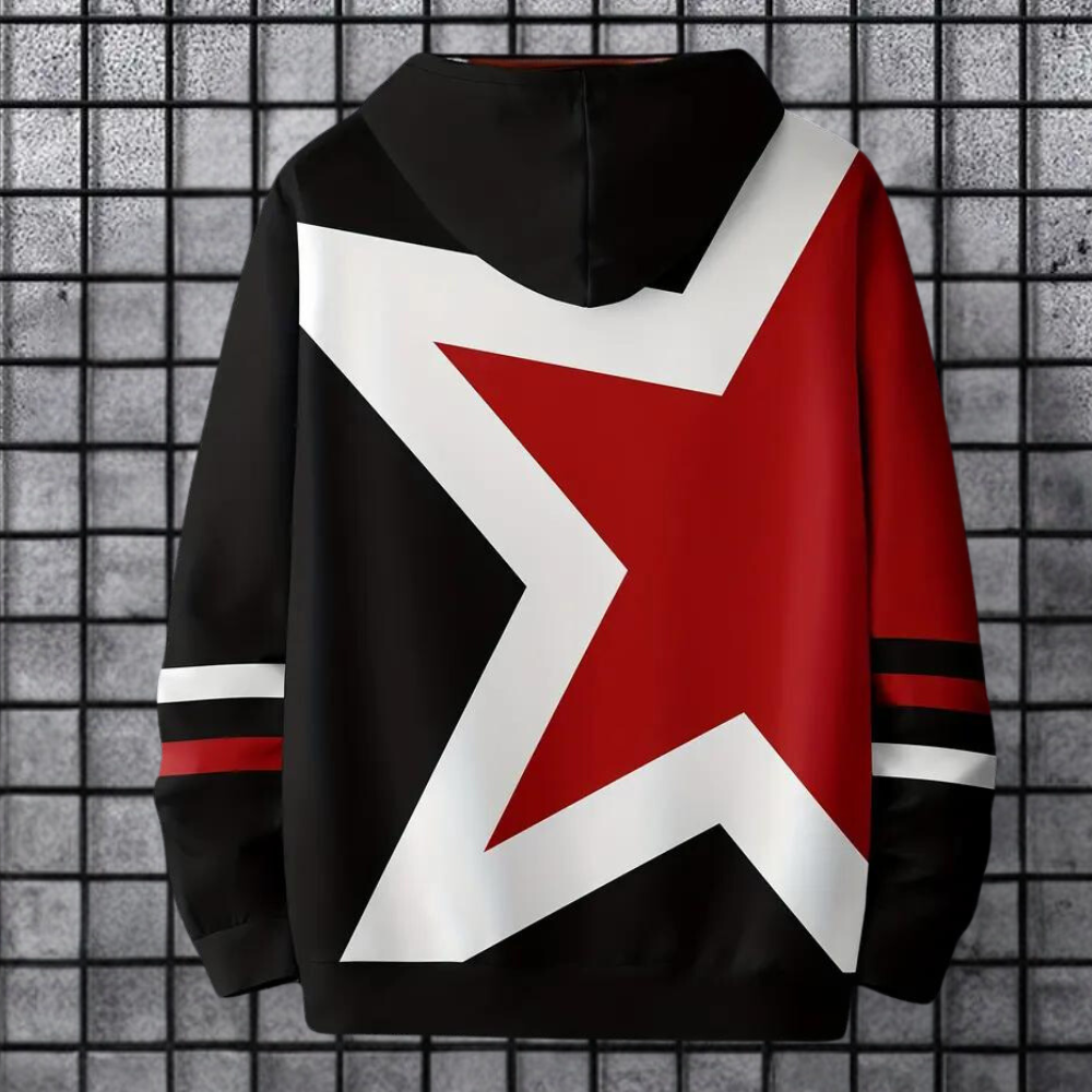 Drune | Herren Kapuzenpullover mit Sternenprint