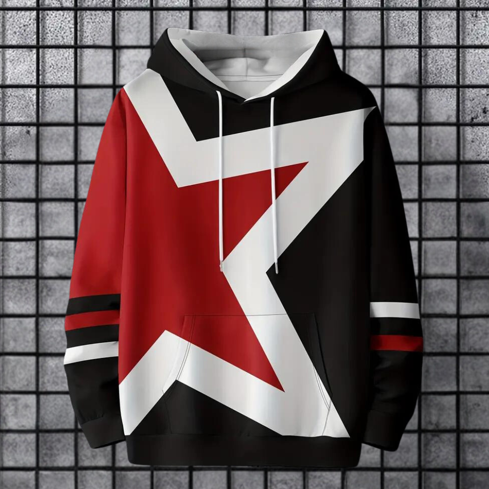 Drune | Herren Kapuzenpullover mit Sternenprint