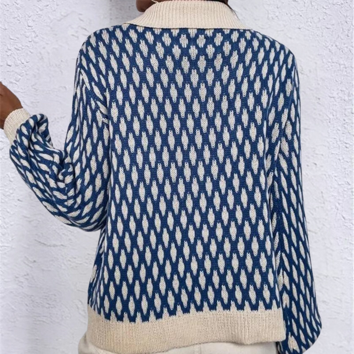 Drune | Trendiger Pullover mit Kragen Detail