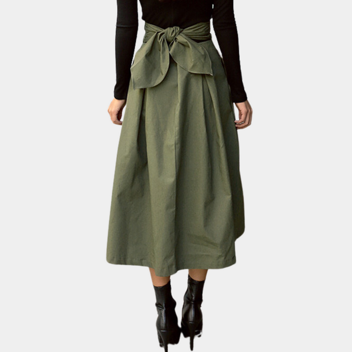 Drune | Damen Rock Mit Hoher Taille Und Schleife