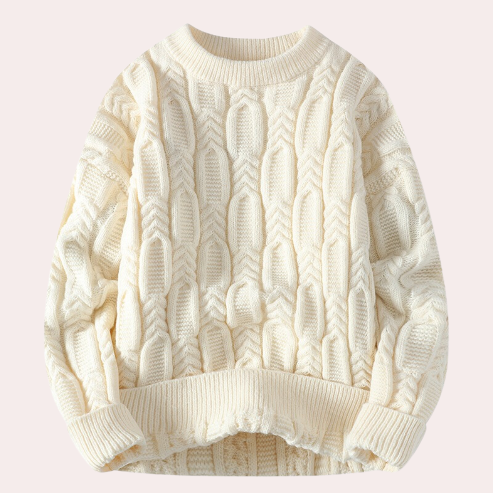 Drune | Zopfmuster Strickpullover - Warmer Oversize Pullover für Herbst & Winter