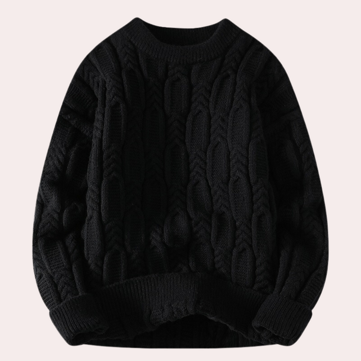 Drune | Zopfmuster Strickpullover - Warmer Oversize Pullover für Herbst & Winter