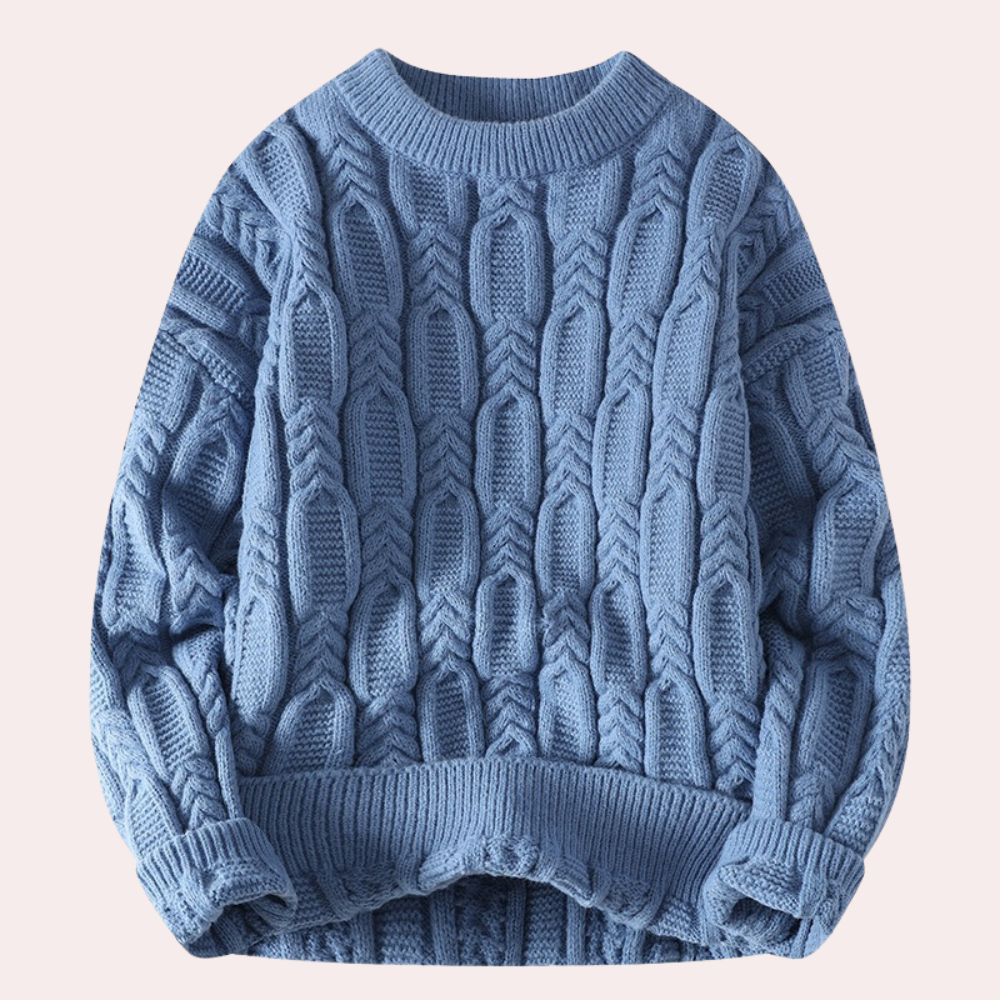 Drune | Zopfmuster Strickpullover - Warmer Oversize Pullover für Herbst & Winter