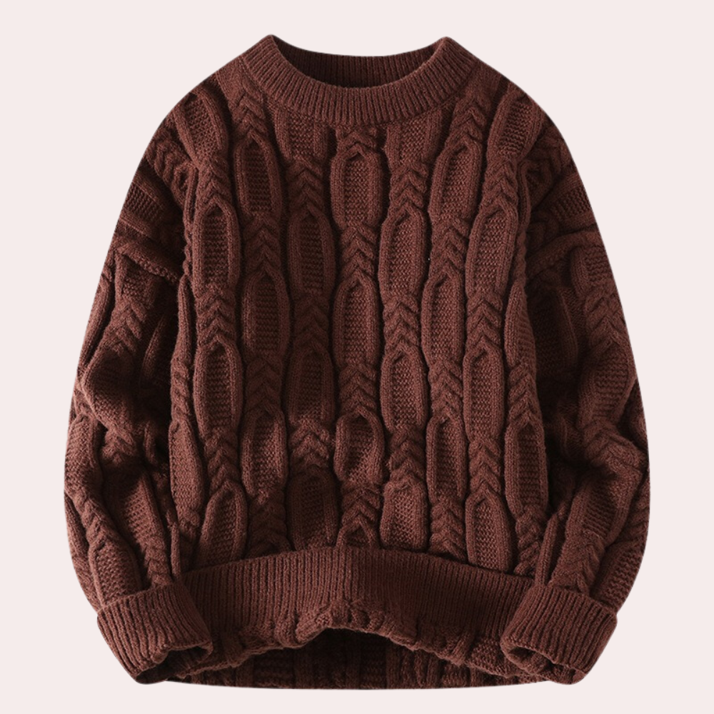 Drune | Zopfmuster Strickpullover - Warmer Oversize Pullover für Herbst & Winter