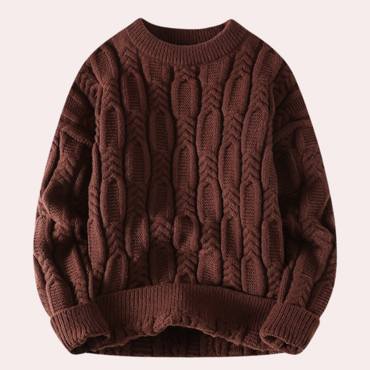 Drune | Zopfmuster Strickpullover - Warmer Oversize Pullover für Herbst & Winter