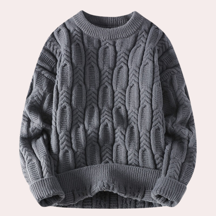 Drune | Zopfmuster Strickpullover - Warmer Oversize Pullover für Herbst & Winter