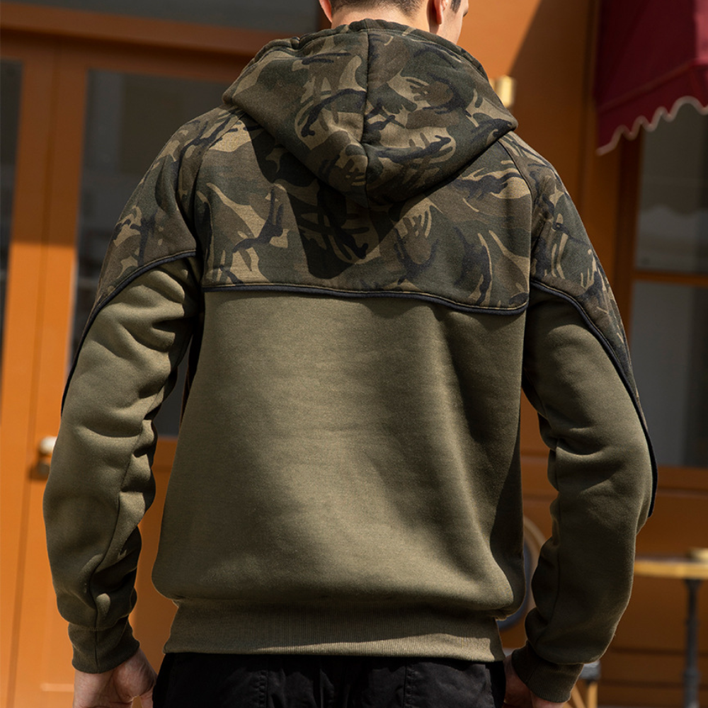 Drune | Camouflage HerrenKapuzenpullover für Alltag