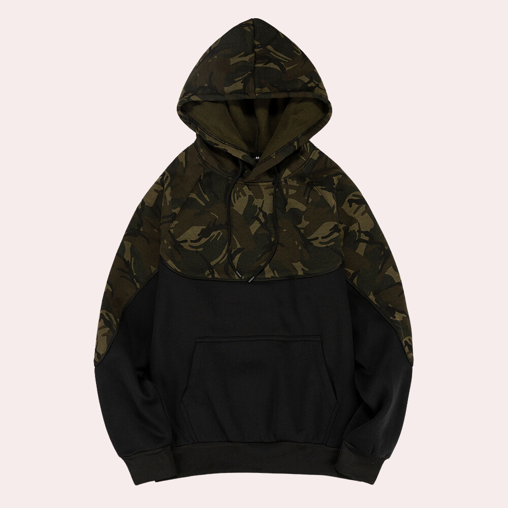 Drune | Camouflage HerrenKapuzenpullover für Alltag