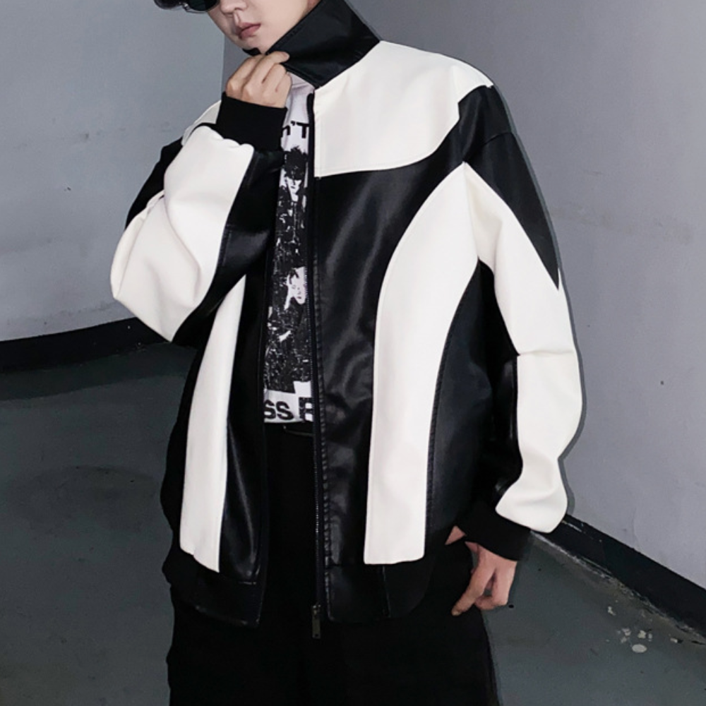 Drune | Farbblockjacke mit Reißverschluss für Männer