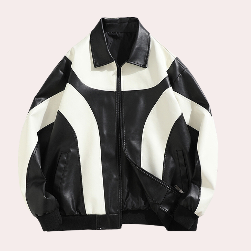 Drune | Farbblockjacke mit Reißverschluss für Männer