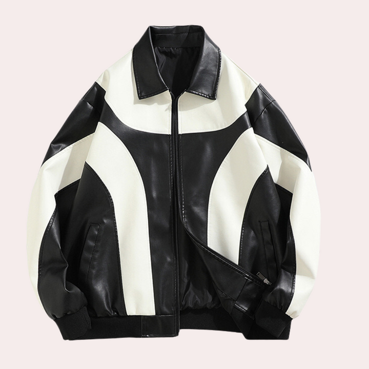 Drune | Farbblockjacke mit Reißverschluss für Männer