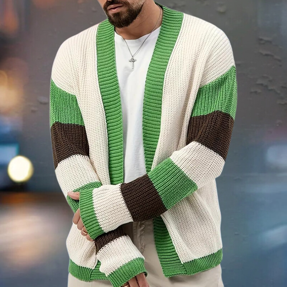 Drune | Elegantes, Farbenfrohes Herrenstrickjacke