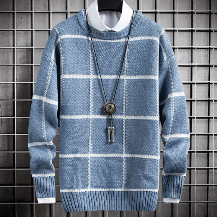 Drune | Herren Pullover mit Karomuster