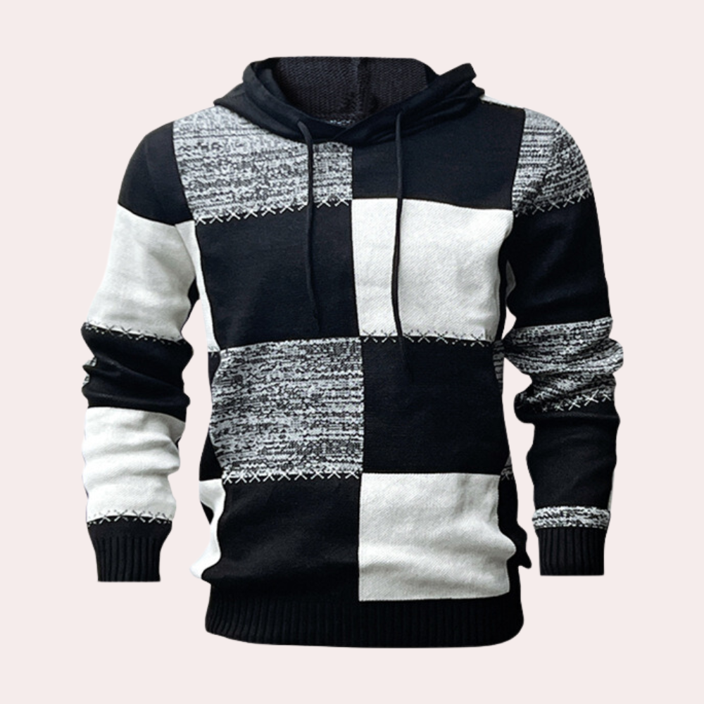 Drune | Karierter Kapuzenpullover für Herren