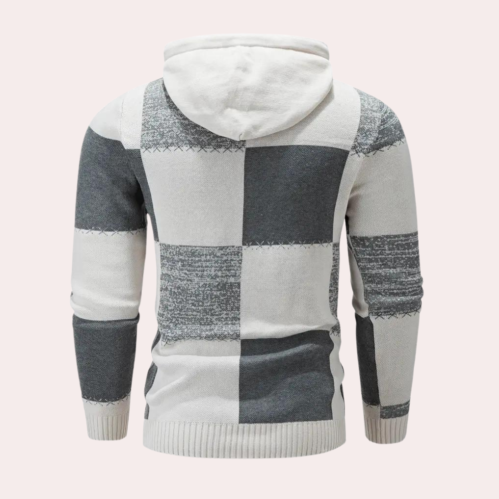 Drune | Karierter Kapuzenpullover für Herren